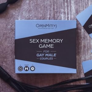 The box of a kinky sex game for gay male couples