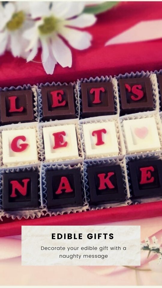 A chocolate bar as a sexy Valentine's day gift