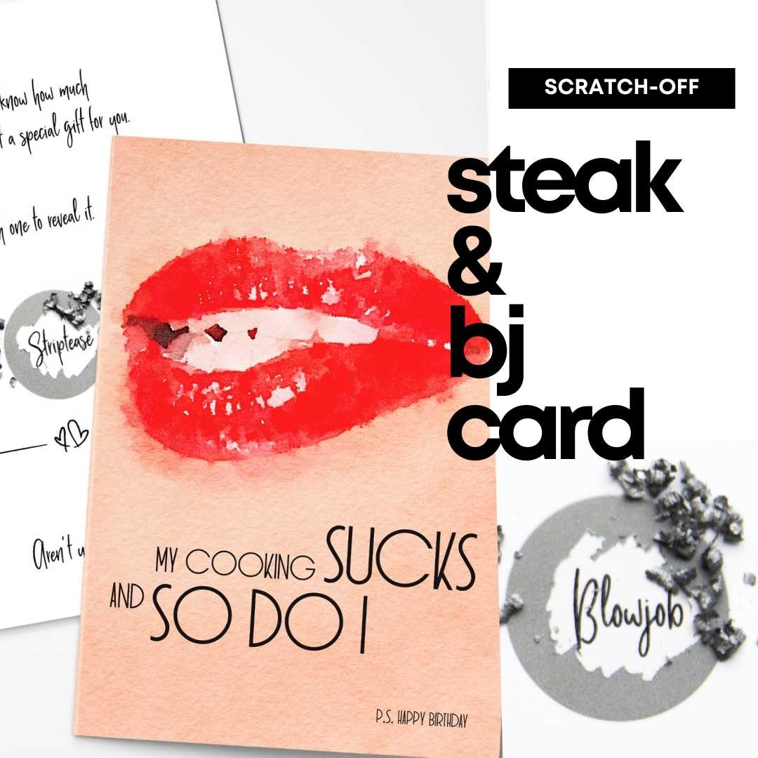 Funny Steak and BJ card