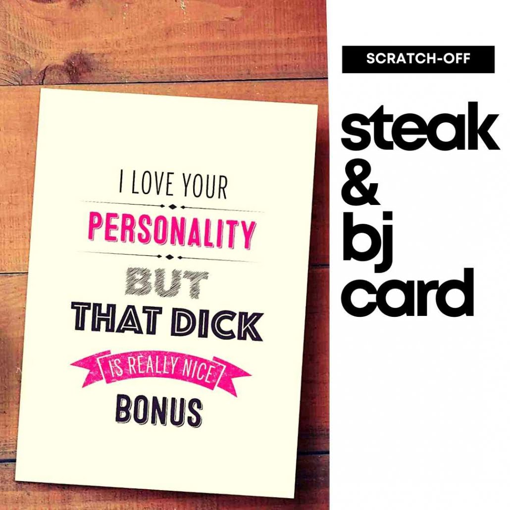 Steak and BJ cards and items